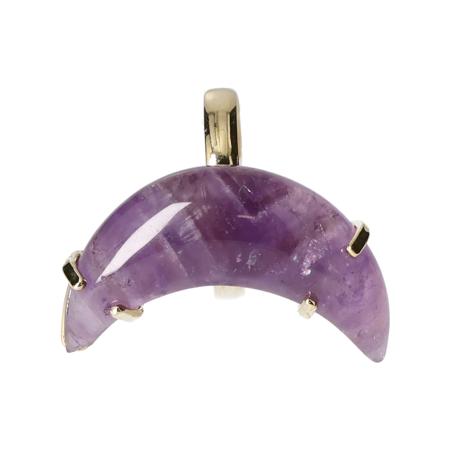 Amethyst Cabochon Moon Ring Gold