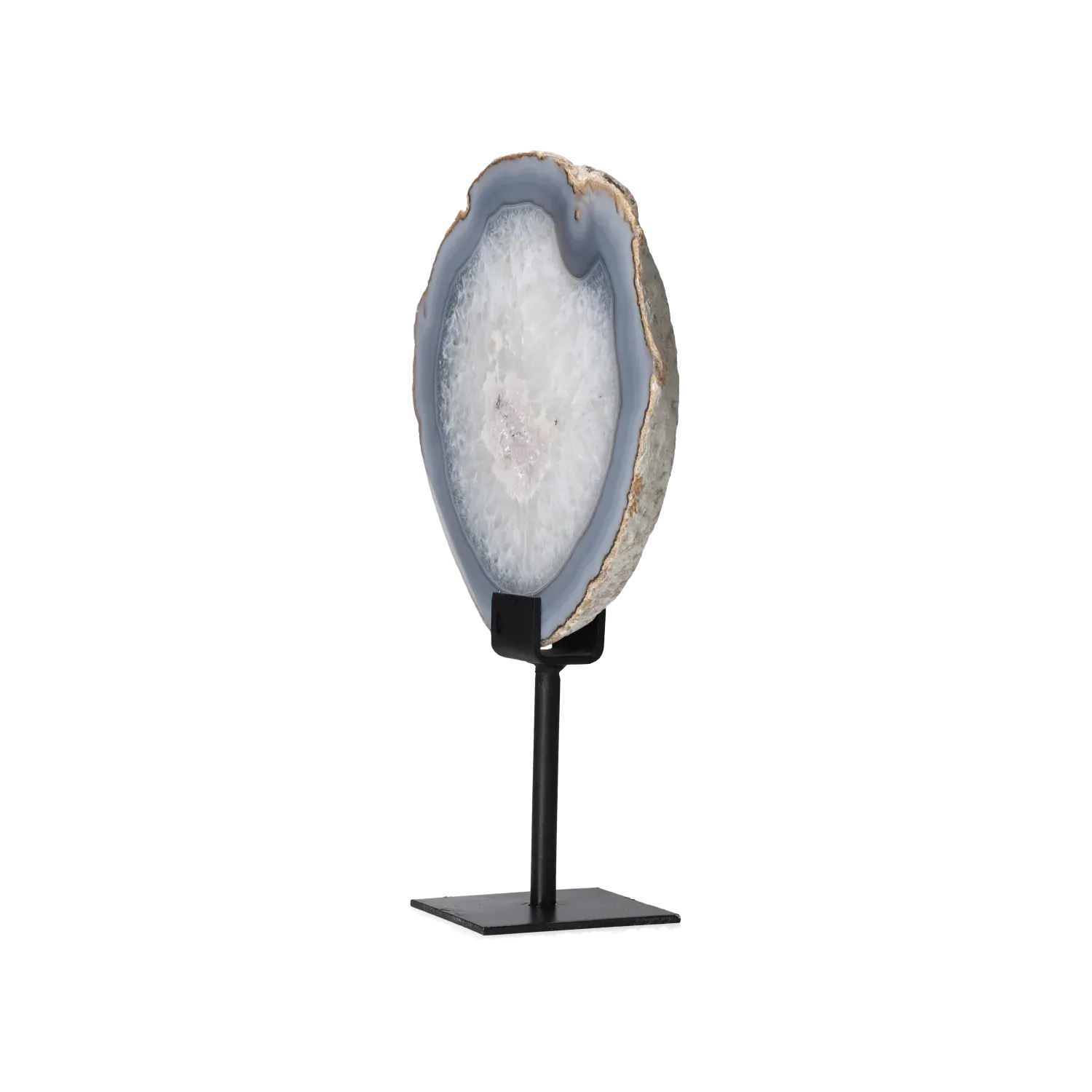 Agate Geode with Quartz on Stand 10000445