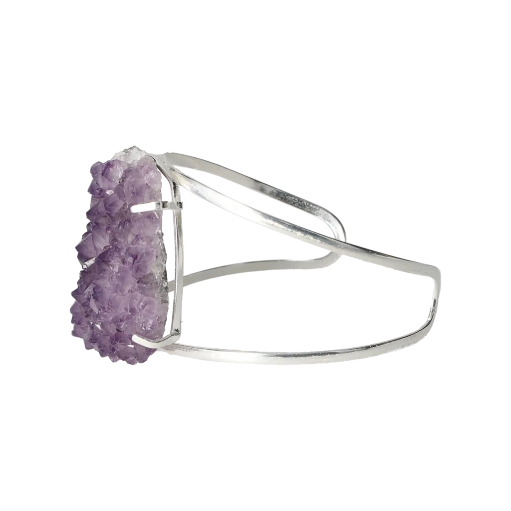 Amethyst Druse Sterling Silver Bracelet 40000050