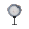 Agate Geode with Quartz on Stand 10000445