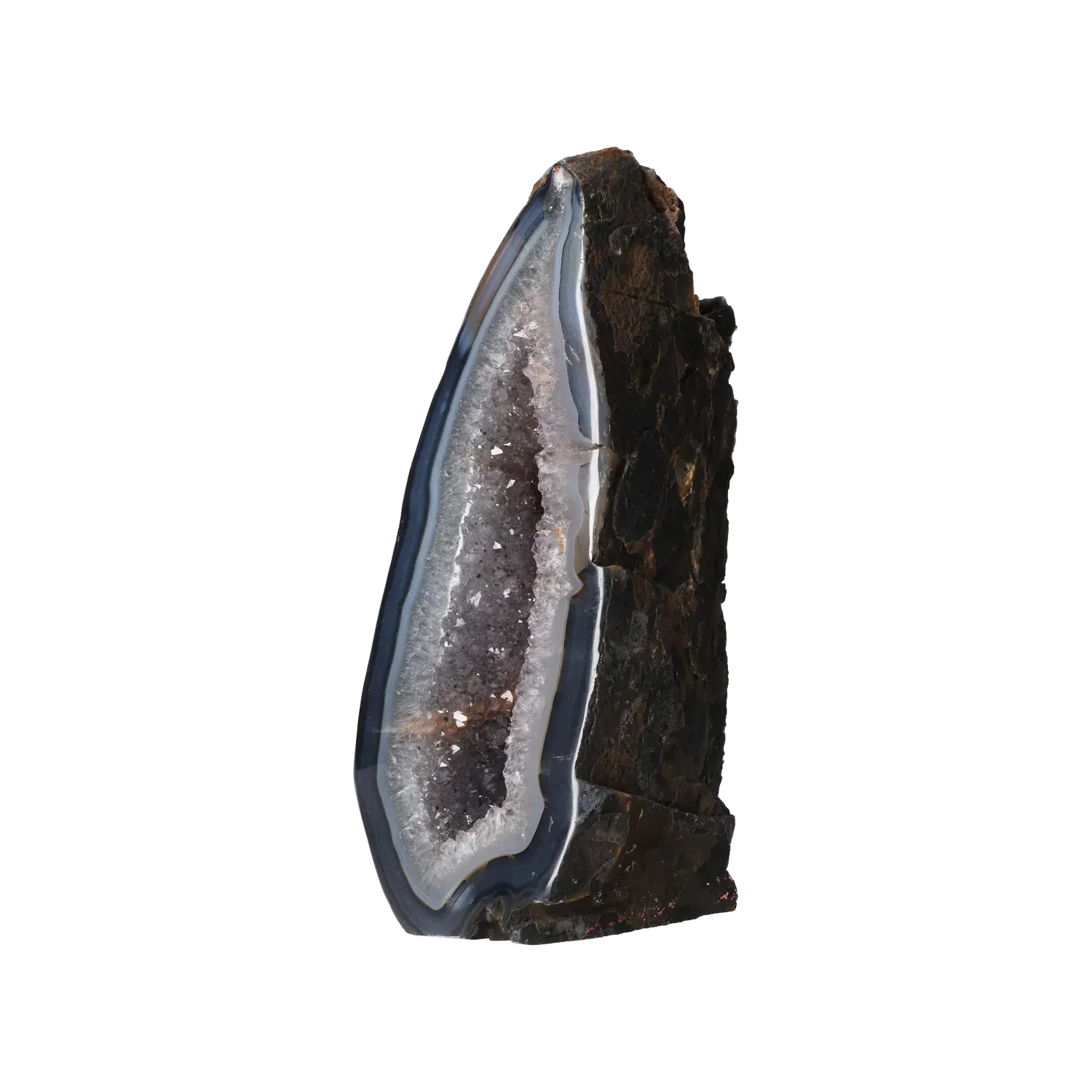 Agate Geode with Amethyst Cut Base 10000373