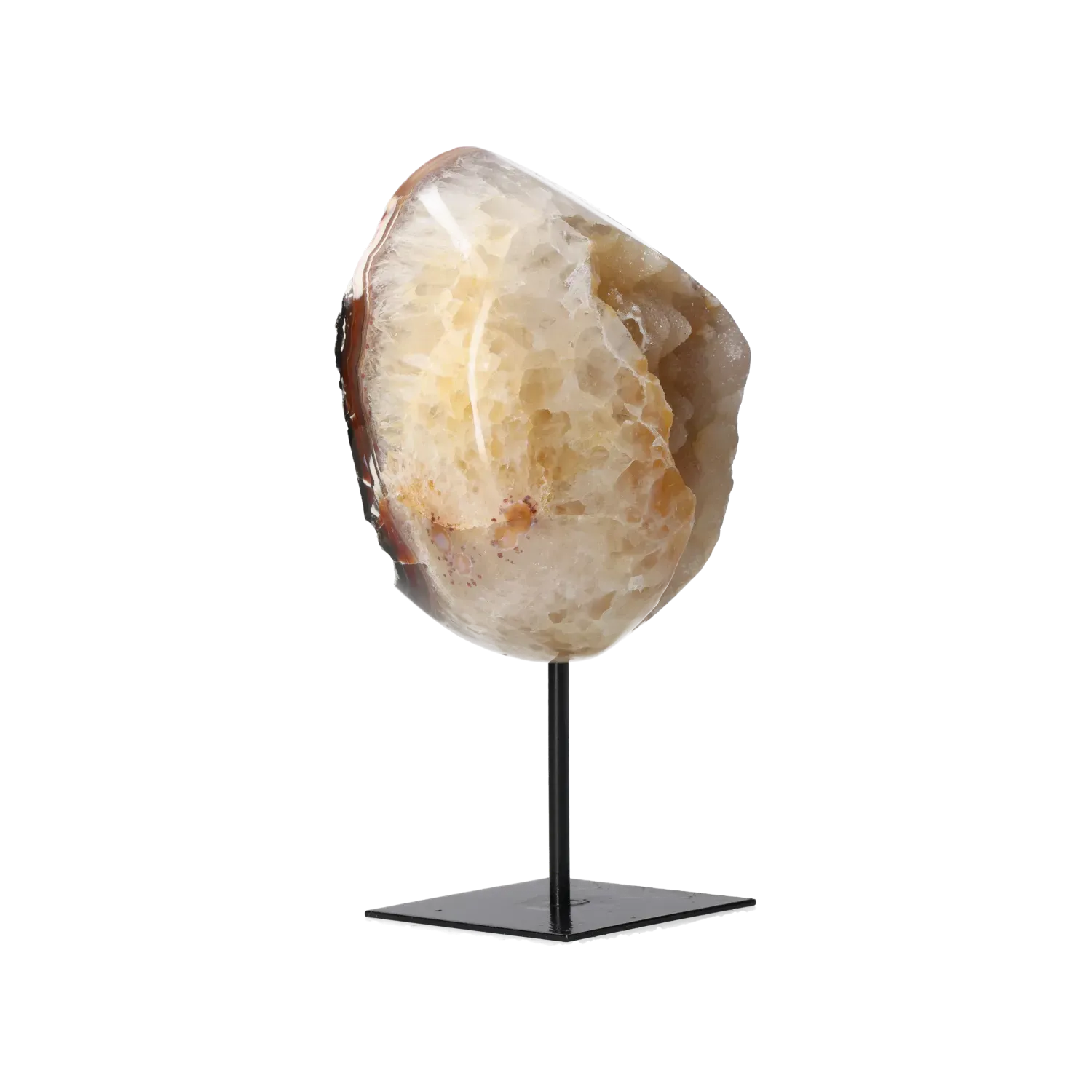 Agate Geode with Quartz on Stand 10000463
