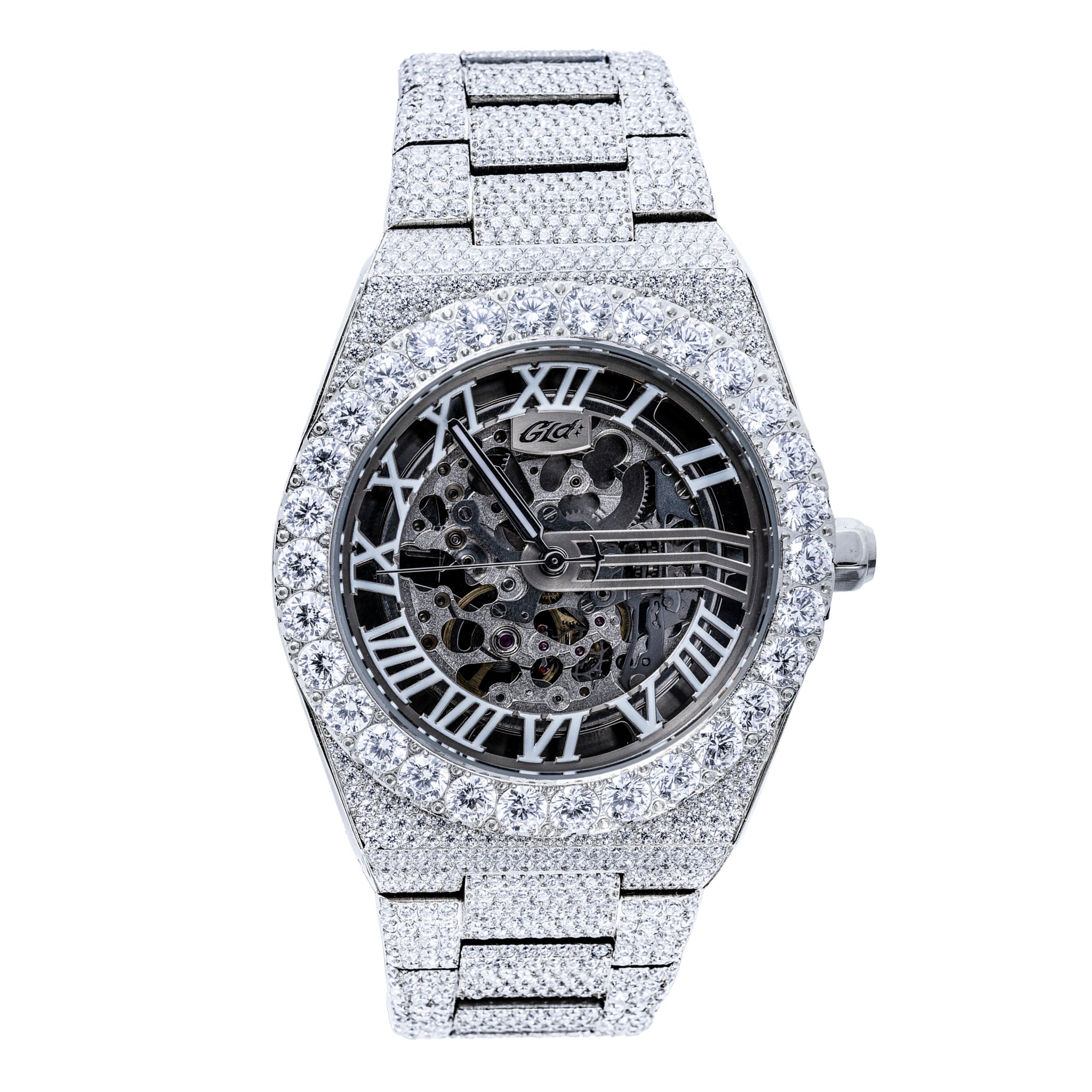 42MM Iced Moissanite Alpha Era® Luminous Skeleton 316