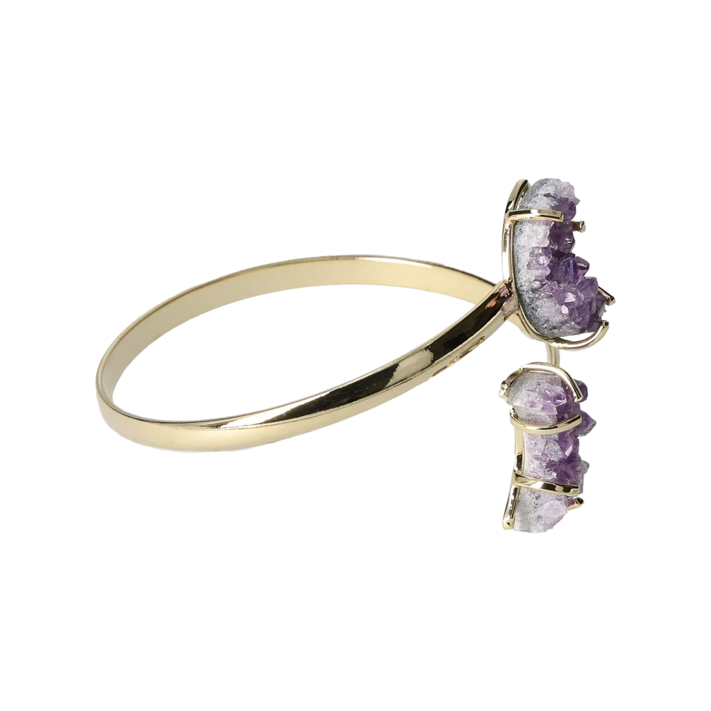 Amethyst Druse Moon Bracelet Gold 40000207