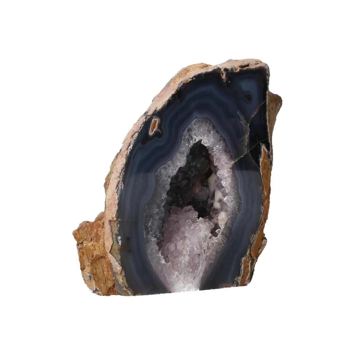 Agate Geode with Amethyst Cut Base 10000421
