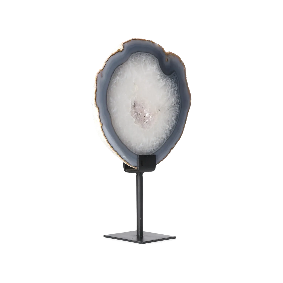Agate Geode with Quartz on Stand 10000445