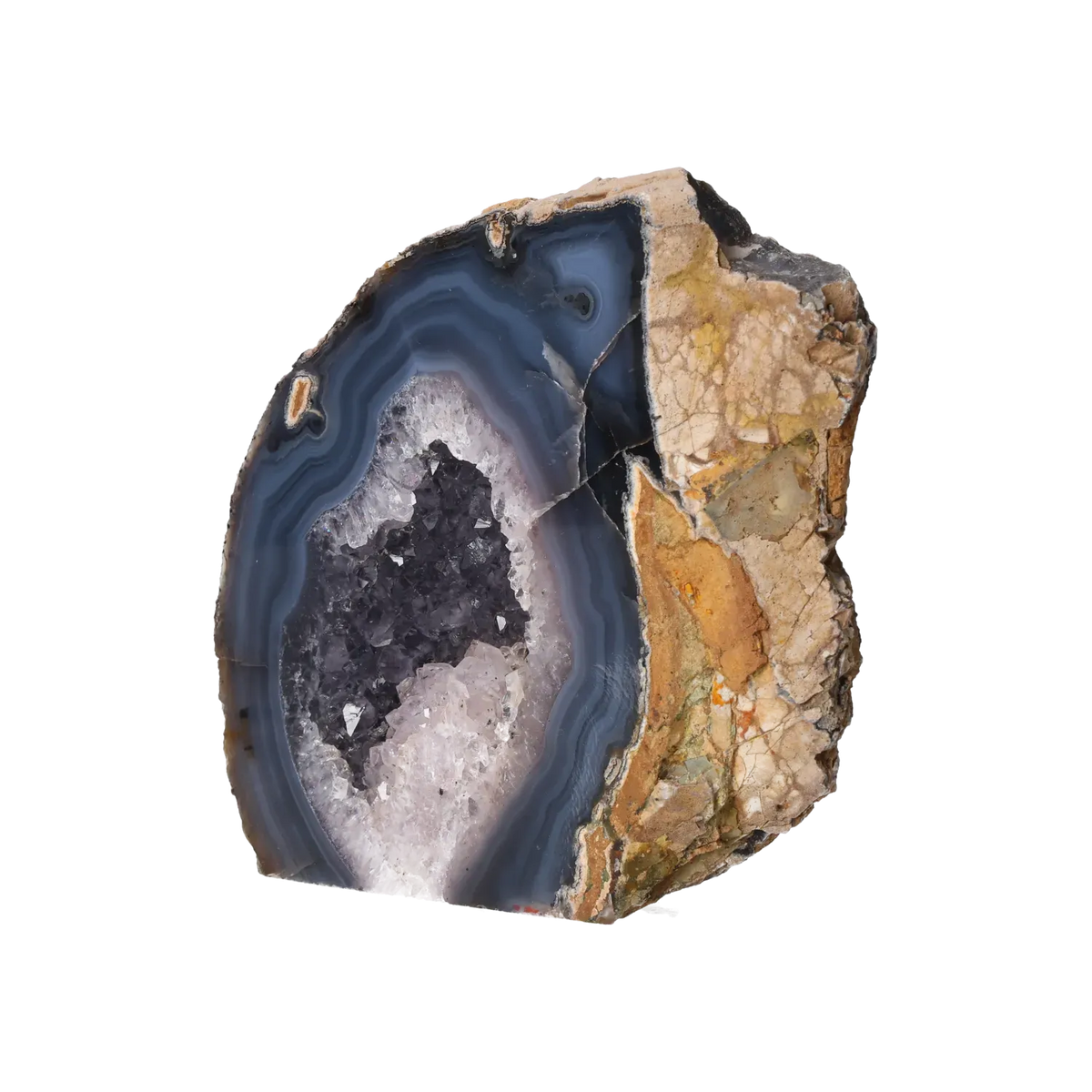 Agate Geode with Amethyst Cut Base 10000421