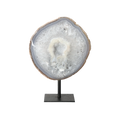 Agate Geode with Quartz on Stand 10000454