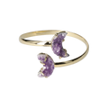 Amethyst Druse Moon Bracelet Gold 40000207