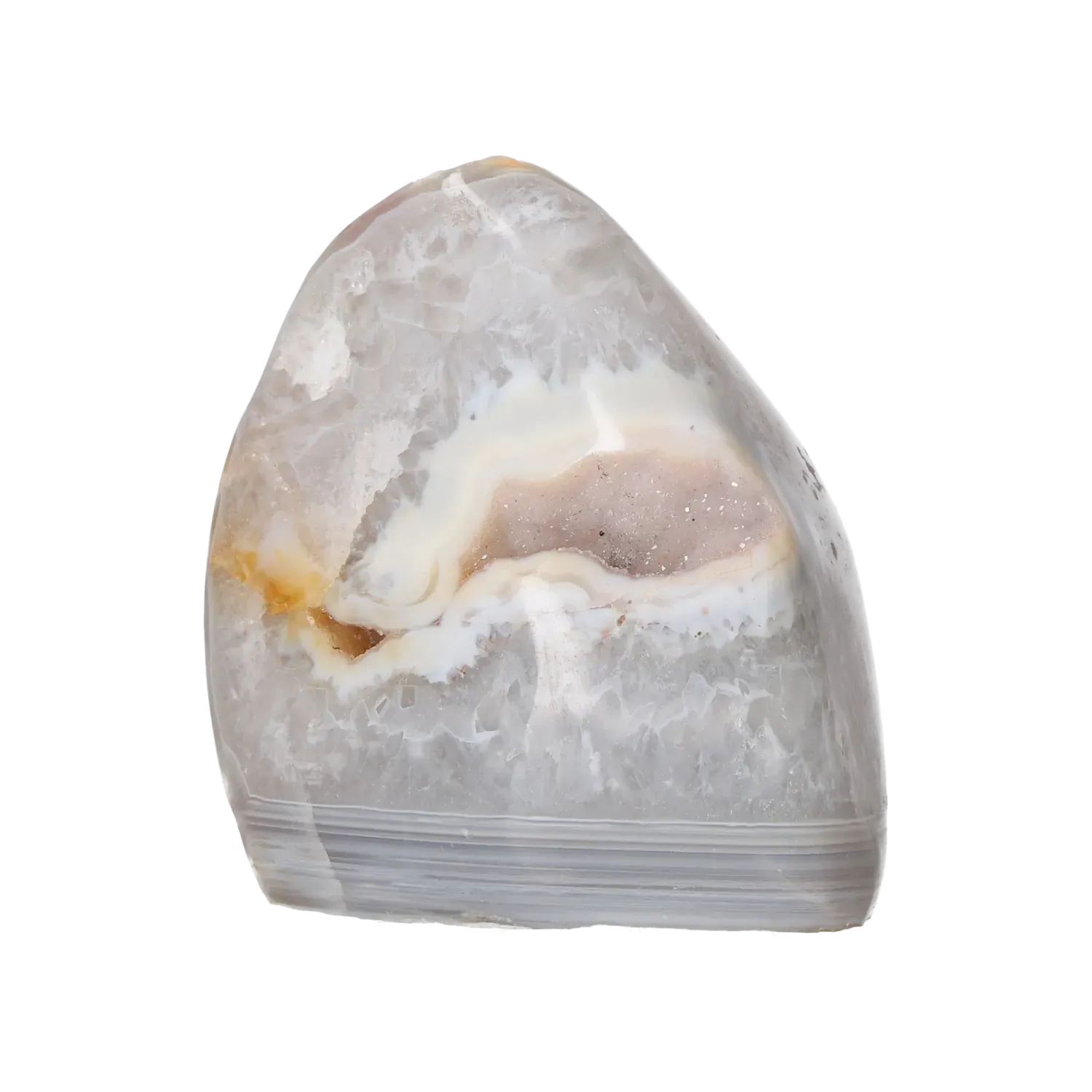 Agate Geode with Quartz Cut Base 10000401