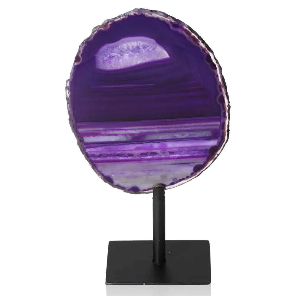 Agate Slice on Metal Stand 036306
