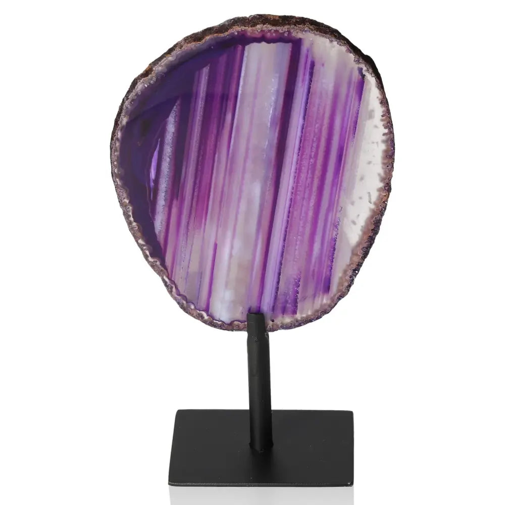 Agate Slice on Metal Stand 036351