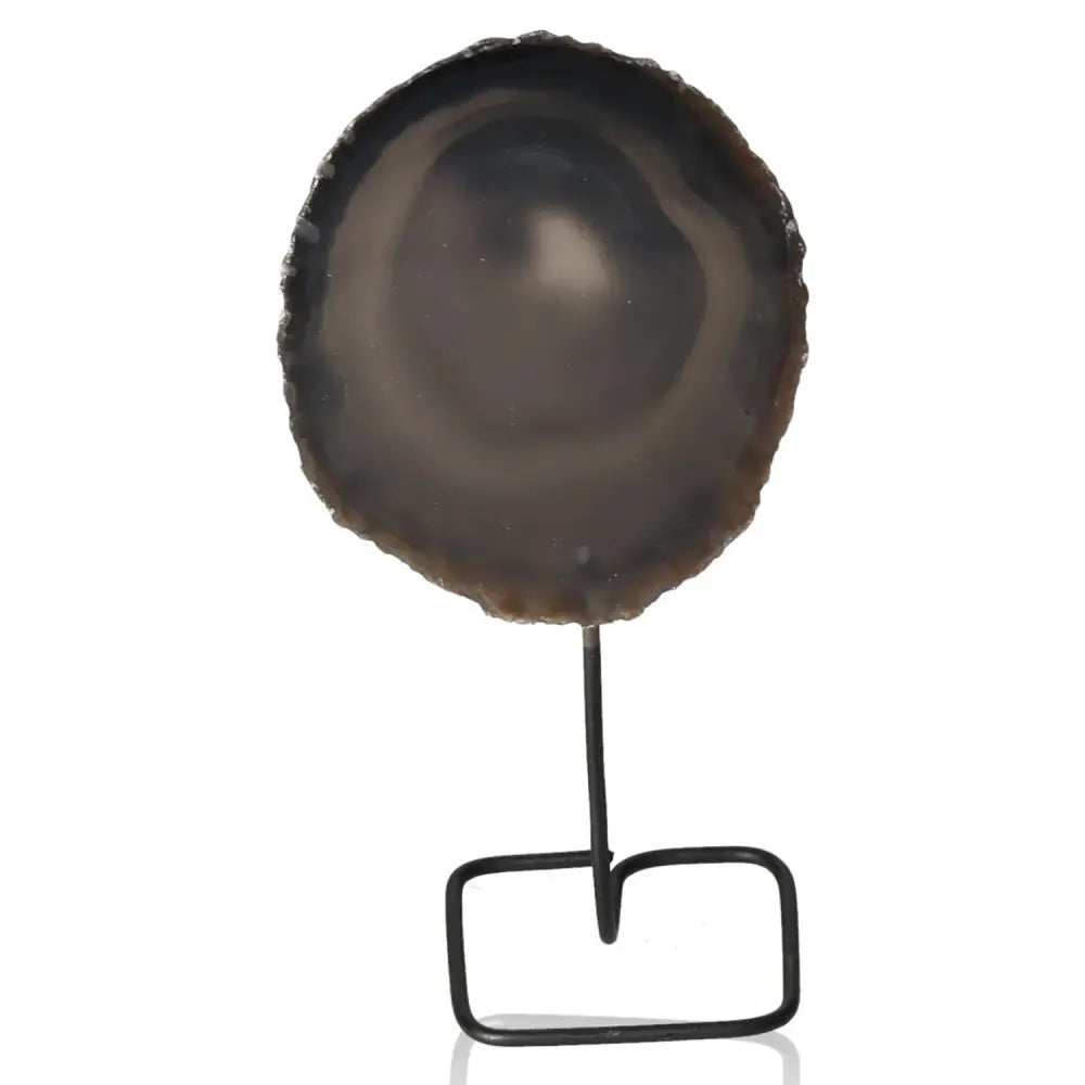 Agate Slice on Metal Stand 037655