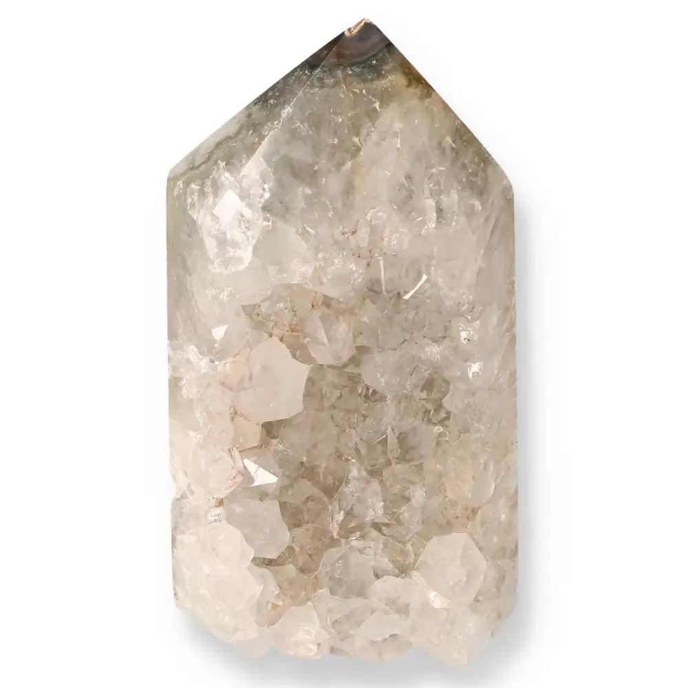 Agate Geoded Points Light beige with hints of gray and cream. 037785