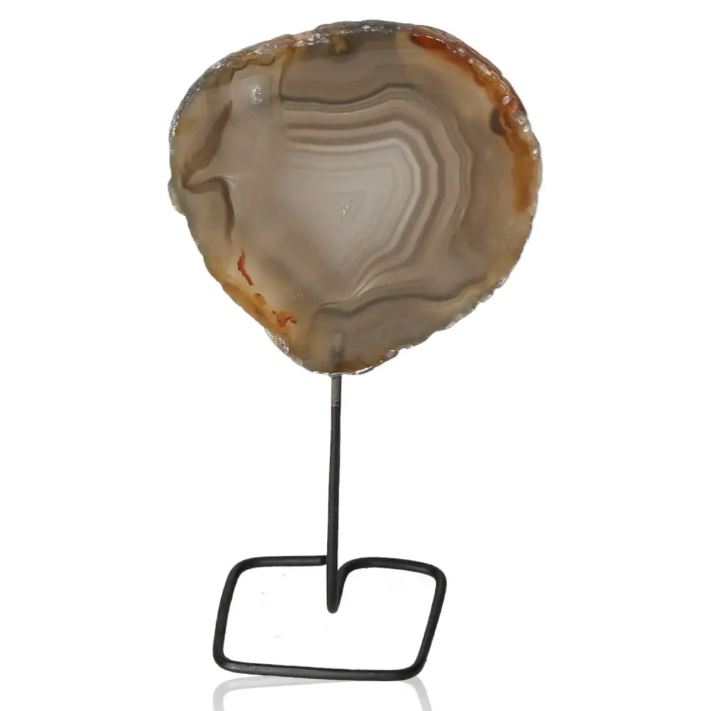 Agate Slice on Metal Stand 037990