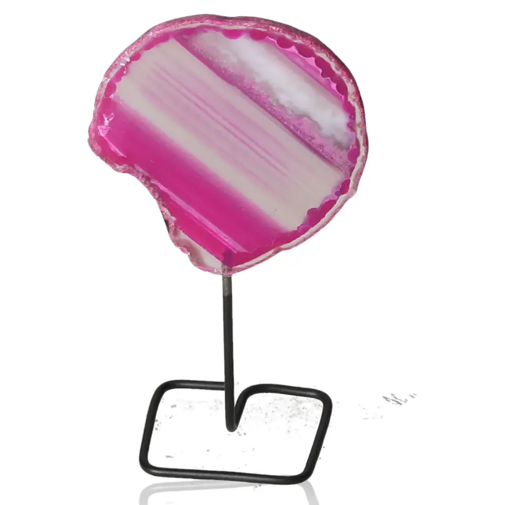 Agate Slice on Metal Stand 039314