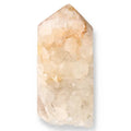 Agate Geoded Points Light beige crystal with subtle yellow-orange spots. 039543