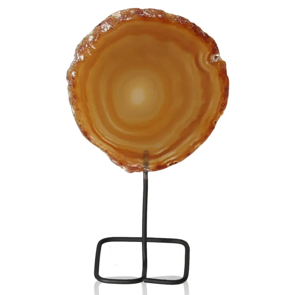 Agate Slice on Metal Stand 039574