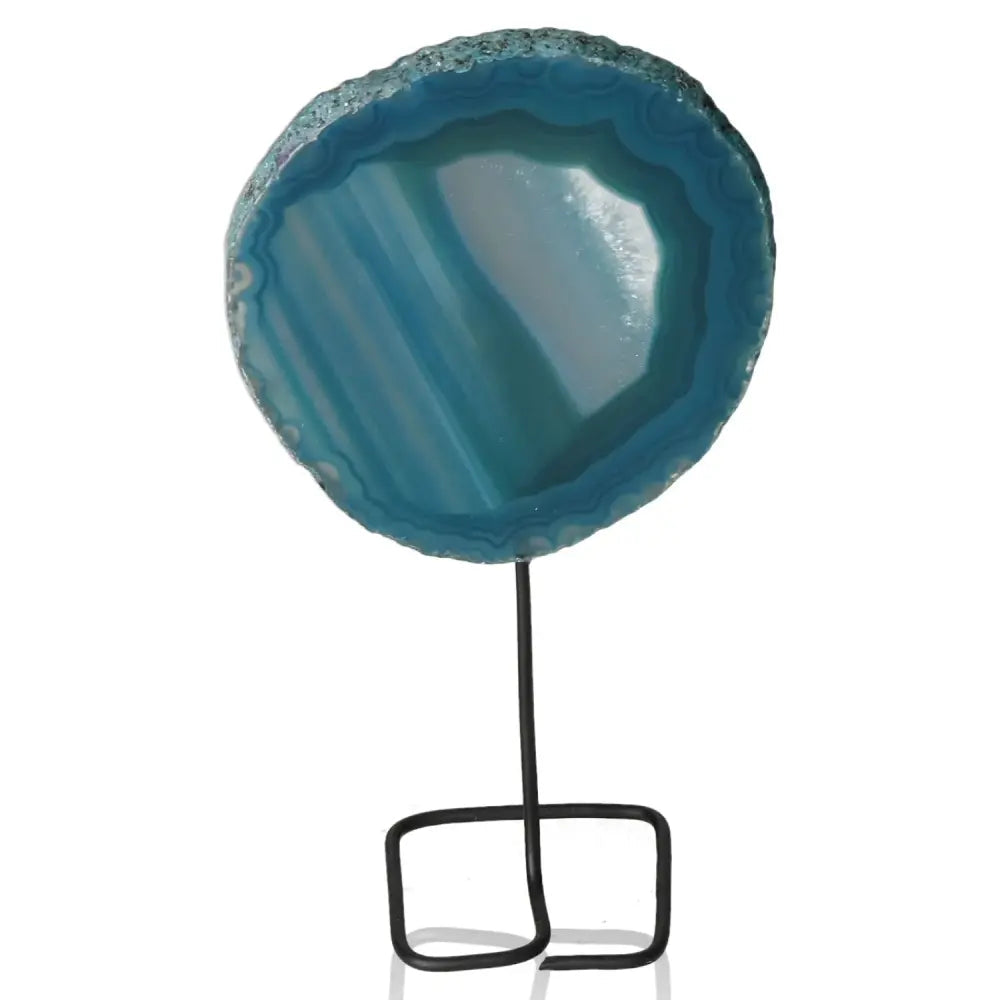 Agate Slice on Metal Stand 039703