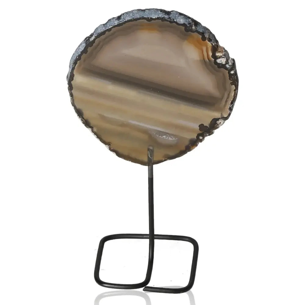 Agate Slice on Metal Stand 039888