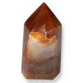 Agate Geoded Points Orange with golden and brown tones. 039970