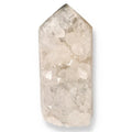 Agate Geoded Points Light beige crystal with a soft, matte finish. 040013