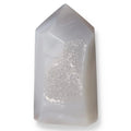 Agate Geoded Points Gray with white and light brown tones. 041577