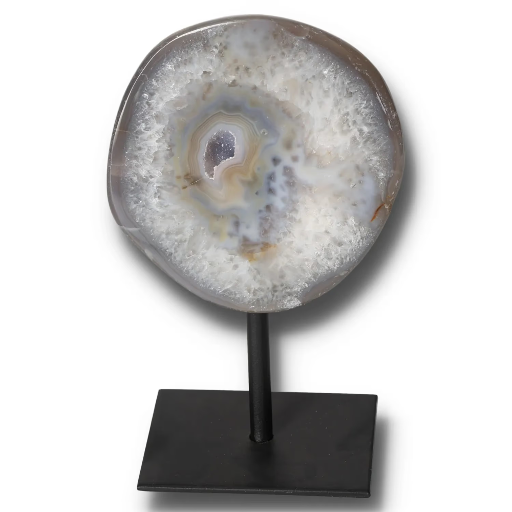 Agate Geode on Stand 021913