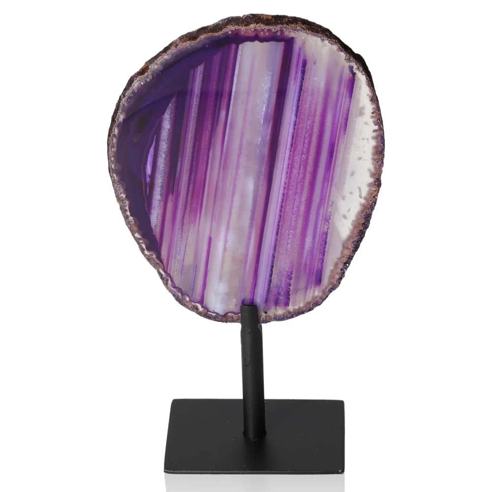 Agate Slice on Metal Stand 036351