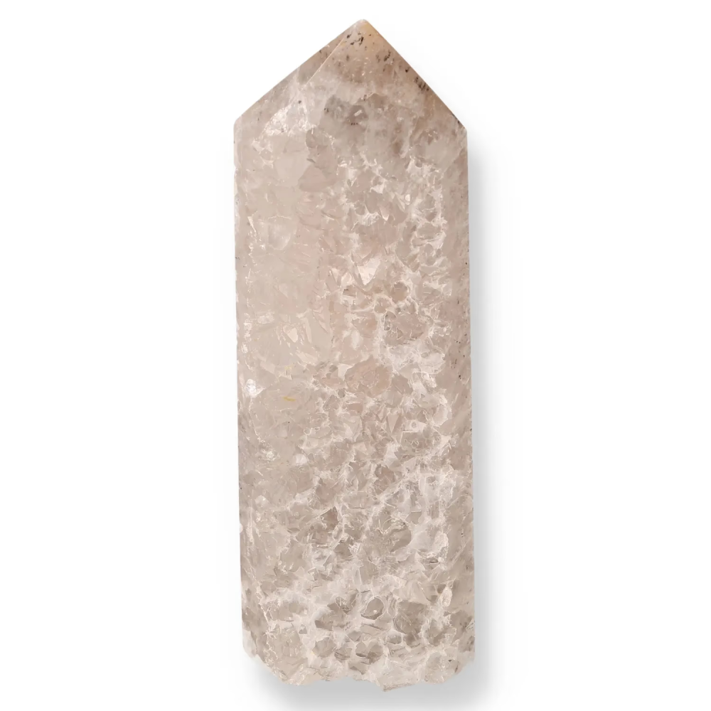 Agate Geoded Points Light beige with white and cream details. 037563