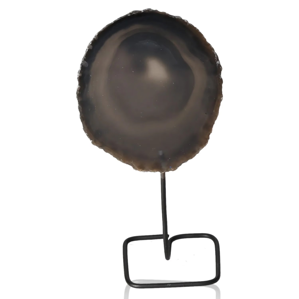 Agate Slice on Metal Stand 037655