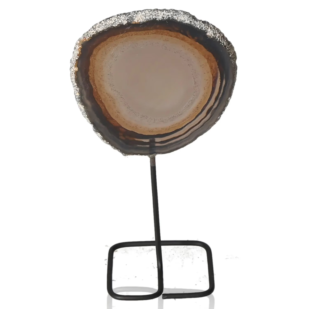 Agate Slice on Metal Stand 038249