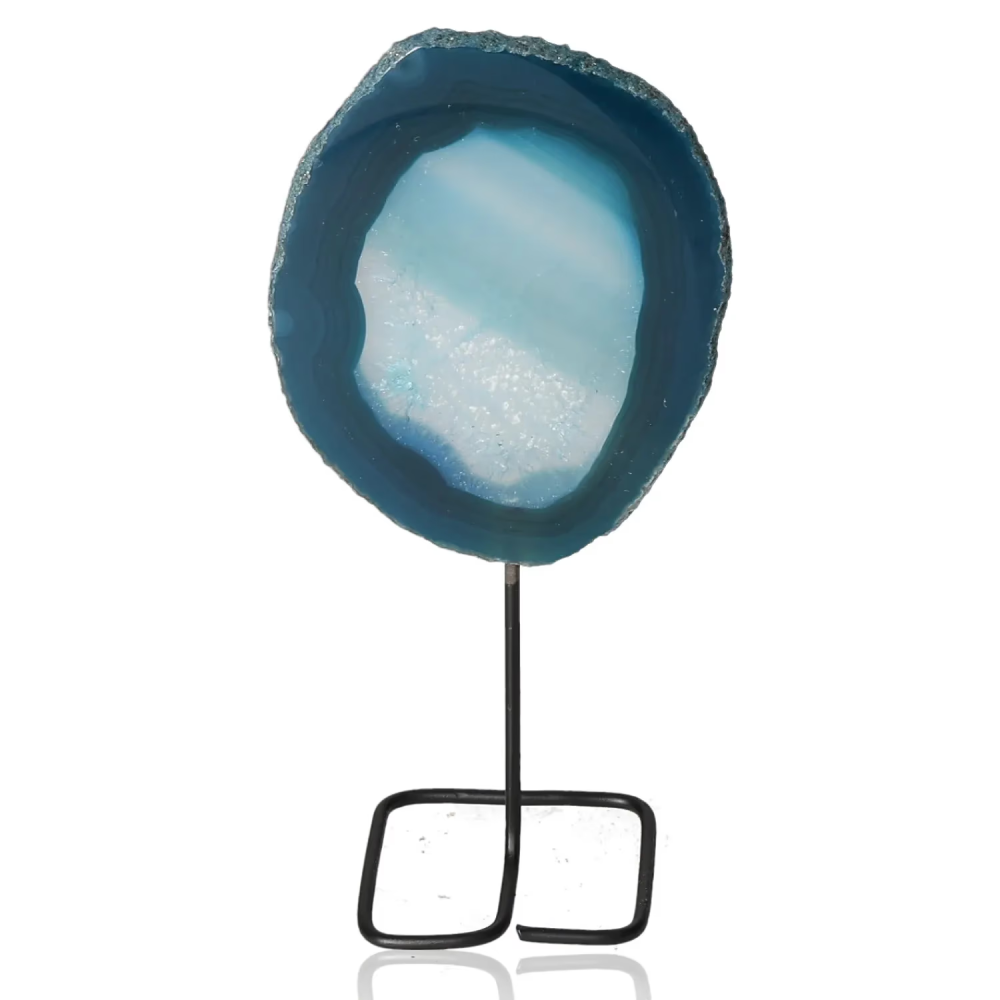 Agate Slice on Metal Stand 038546