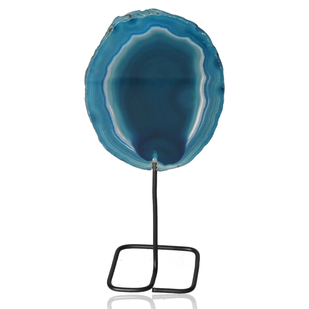 Agate Slice on Metal Stand 038607