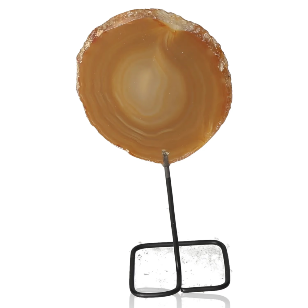 Agate Slice on Metal Stand 038690