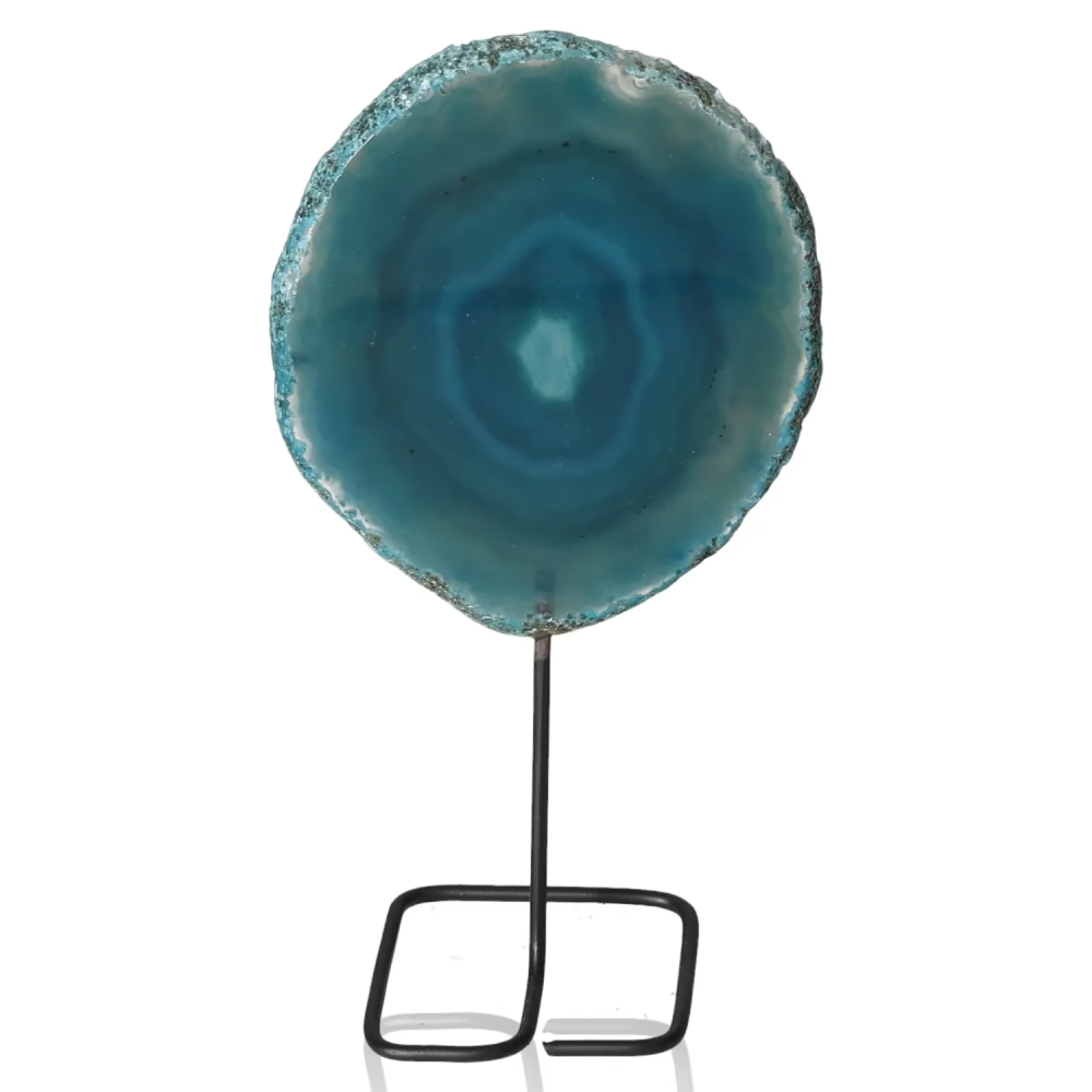 Agate Slice on Metal Stand 038782