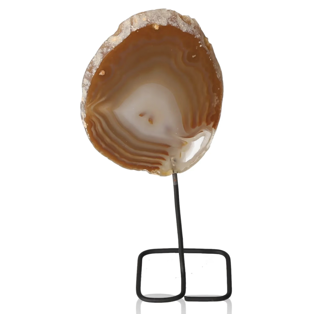 Agate Slice on Metal Stand 039949