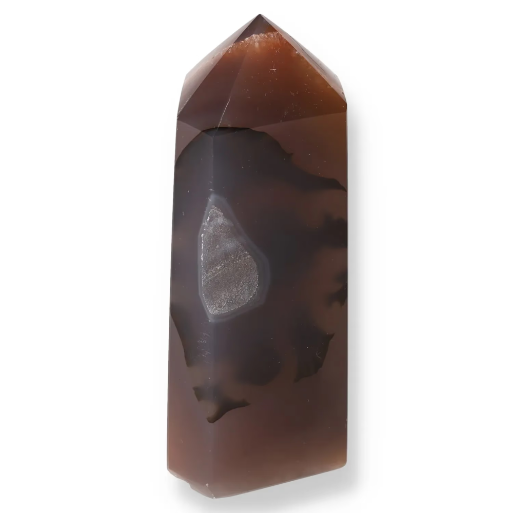 Agate Geoded Points Black and gray tones. 041799
