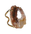 Agate Geode Slice Arc And Wire Ring Gold 599962 P30