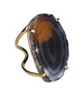 Agate Slice Arc And Wire Ring Gold 603126 P30