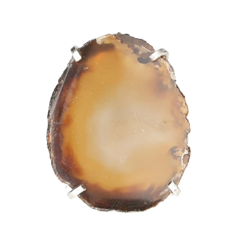 Agate Slice Arc And Wire Ring Gold 603201 P30