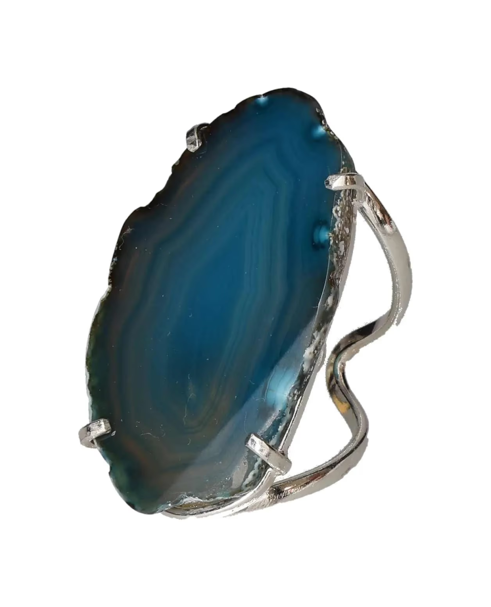 Agate Slice Arc And Wire Ring Gold 603317 P30