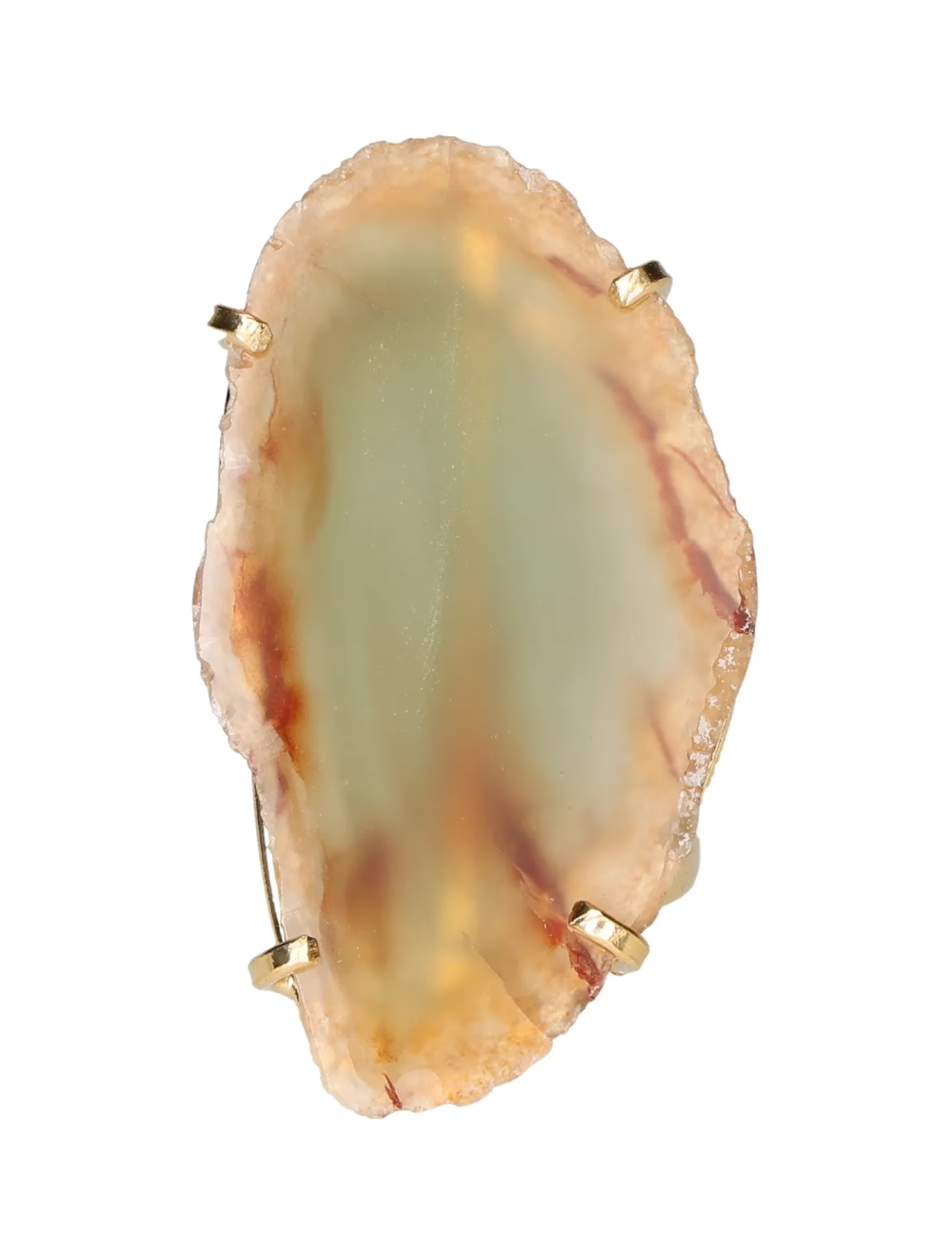 Agate Slice Arc And Wire Ring Gold 603355 P30