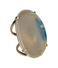 Agate Slice Arc And Wire Ring Gold 603485 P30