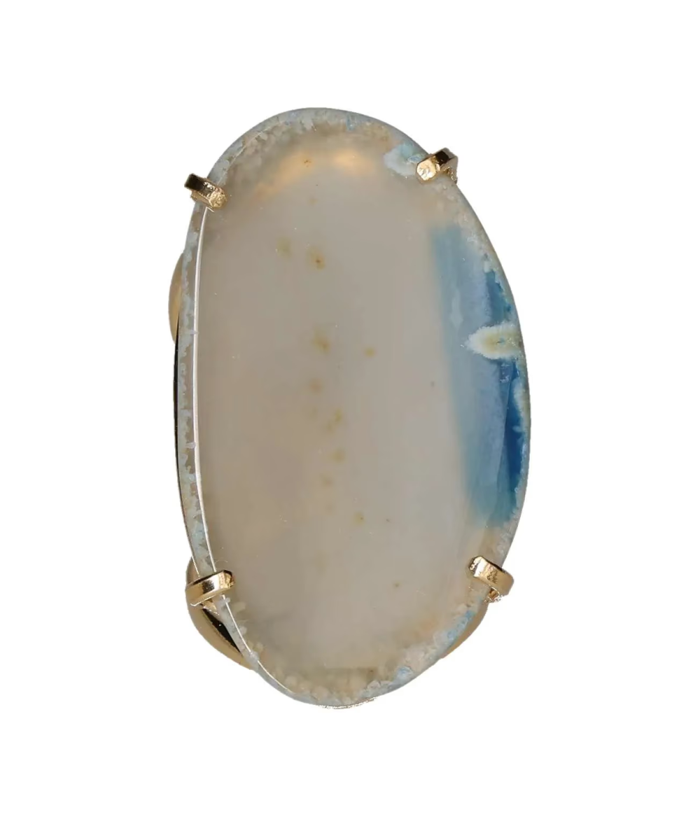 Agate Slice Arc And Wire Ring Gold 603485 P30