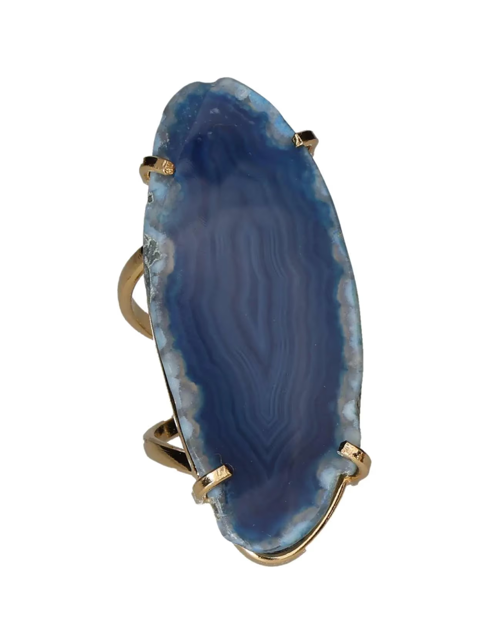Agate Slice Arc And Wire Ring Gold 603492 P30
