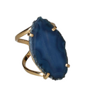 Agate Slice Arc And Wire Ring Gold 603508 P30