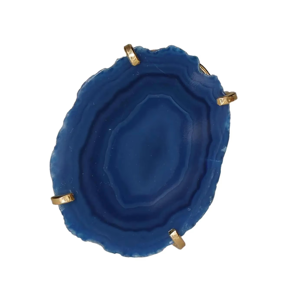 Agate Slice Arc And Wire Ring Gold 603560 P30