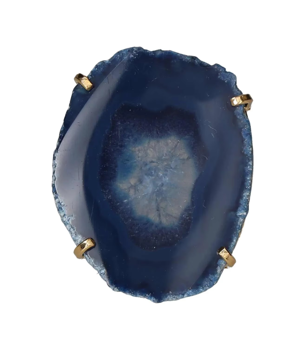 Agate Slice Arc And Wire Ring Gold 603577 P30