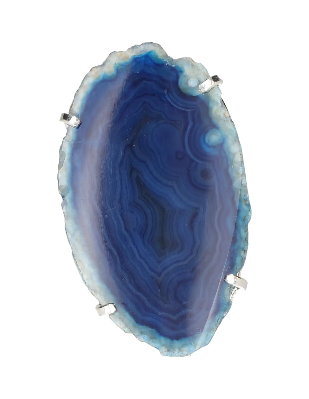 Agate Slice Arc And Wire Ring Silver 603737 P30